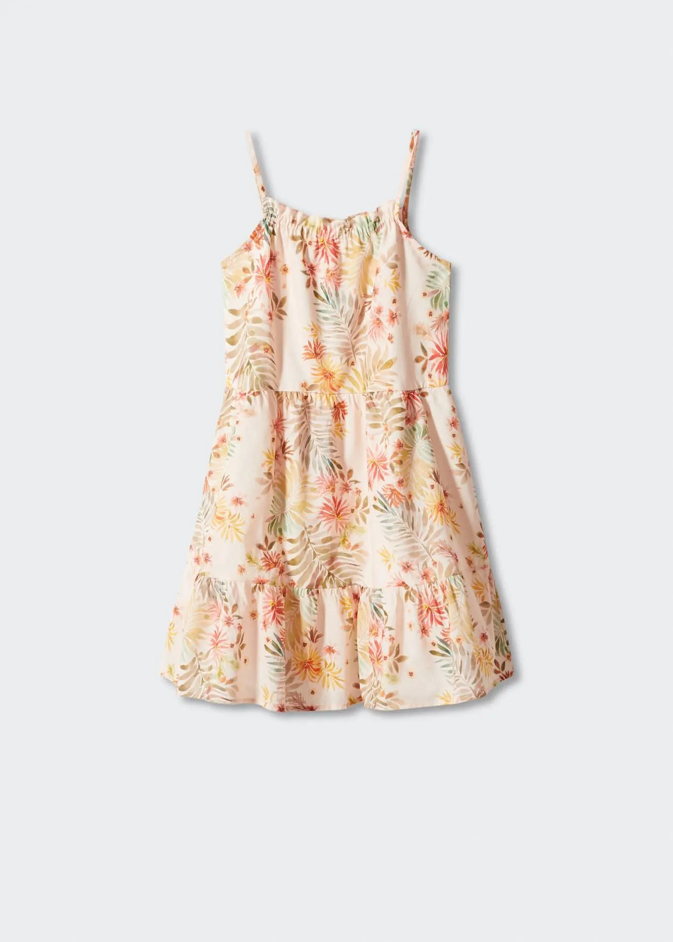 Yaprak baskılı elbise