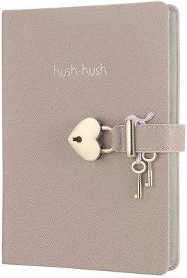 Victoria's Journals Hush Hush Kilitli Pastel Defter 80gr. 160 Yaprak Çizg Lila