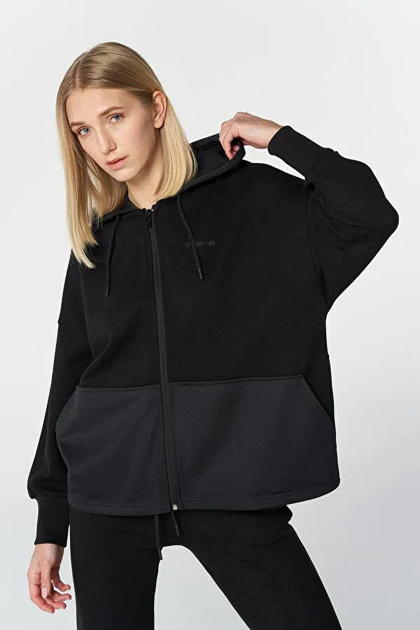 ANGELONIA OVERSIZE FERMUARLI HOODIE