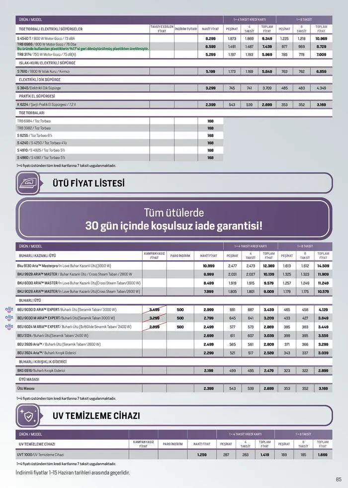 Katalog Arçelik Genel Kataloğu 1 Haziran - 15 Haziran 2024 - aktüel Sayfa 85