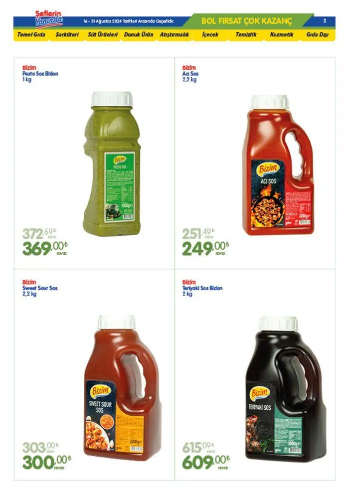 Katalog Bizim Toptan katalog 20 Ağustos - 3 Eylül 2024 - aktüel Sayfa 3