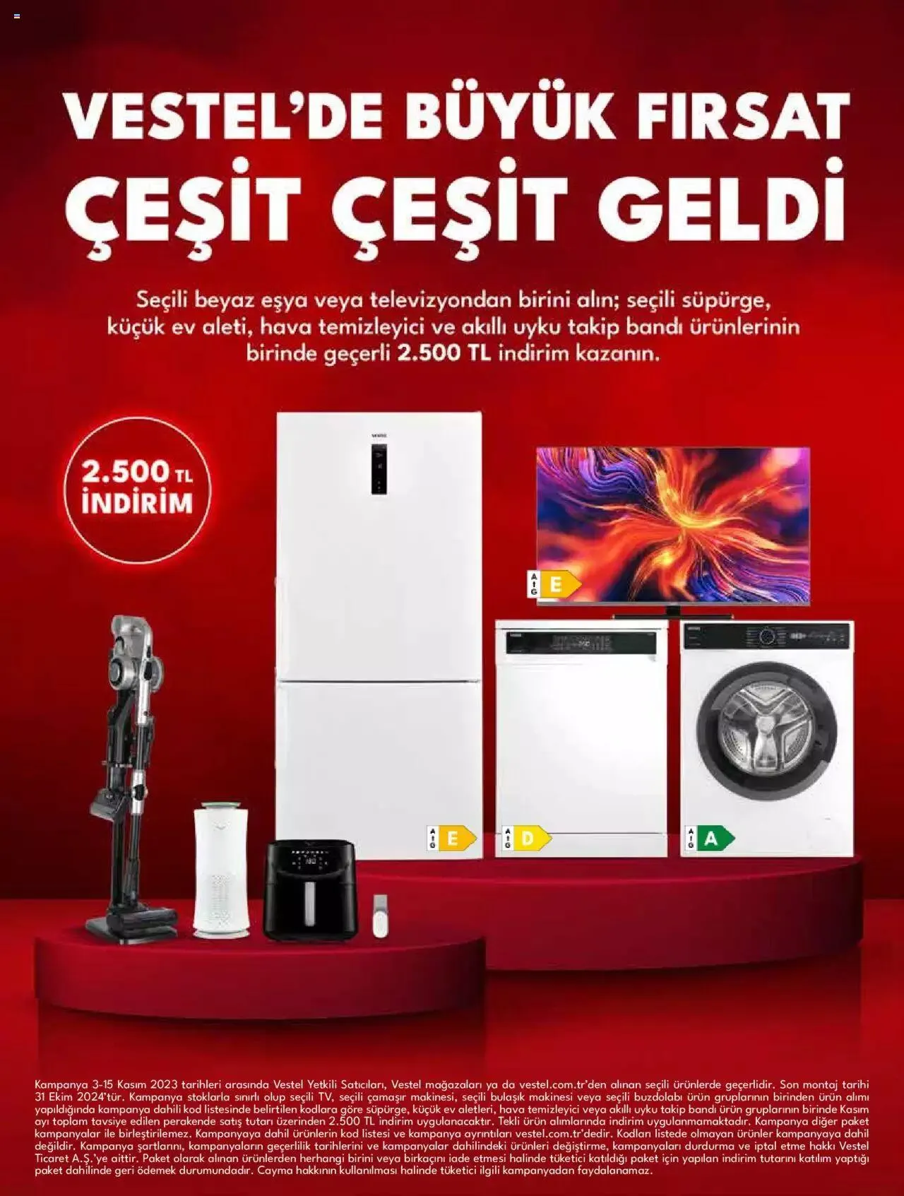 Katalog Vestel - Beyaz Eşya 1 Kasım - 15 Kasım 2023 - aktüel Sayfa 7