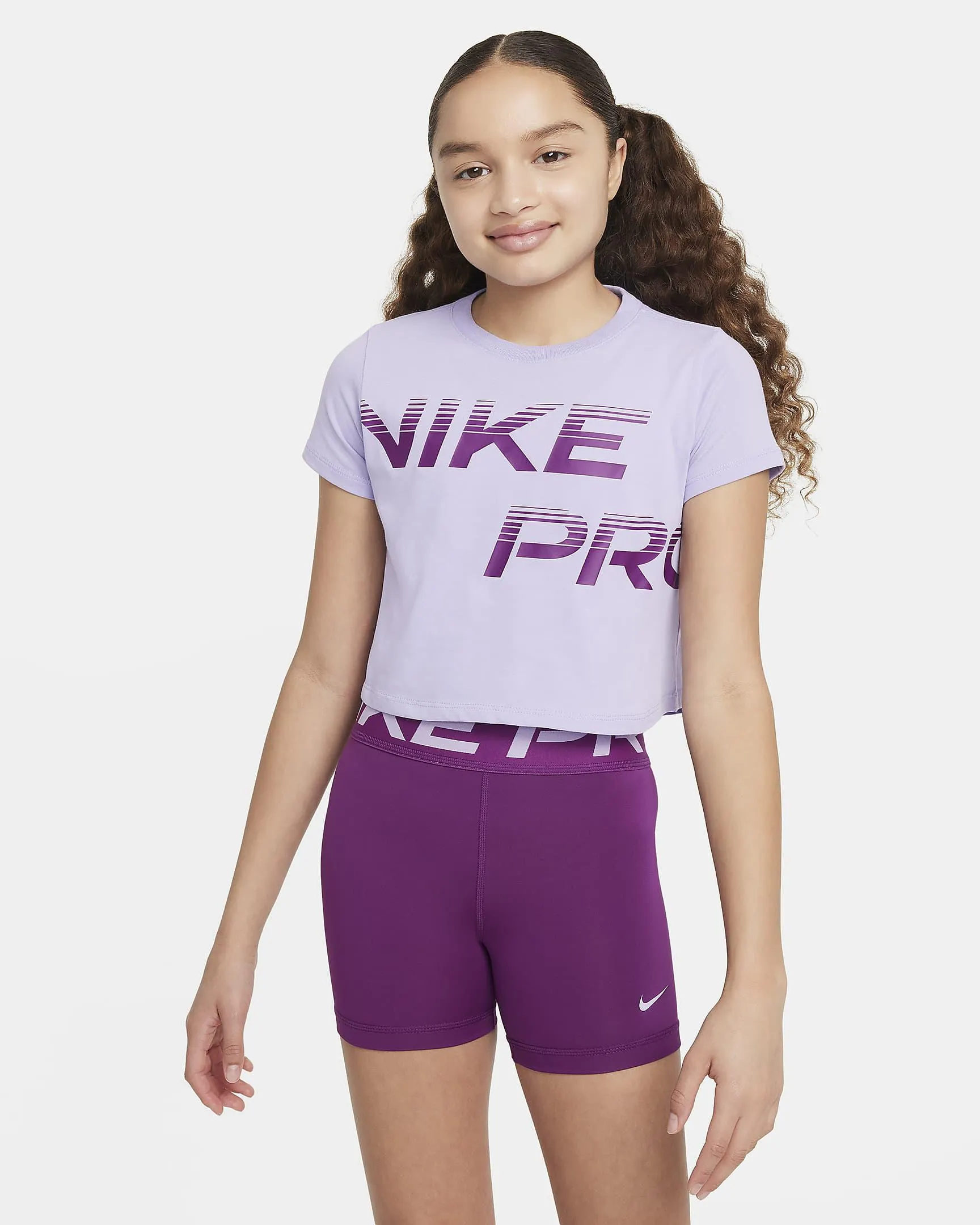 Older Kids' (Girls') Dri-FIT Cropped T-Shirt