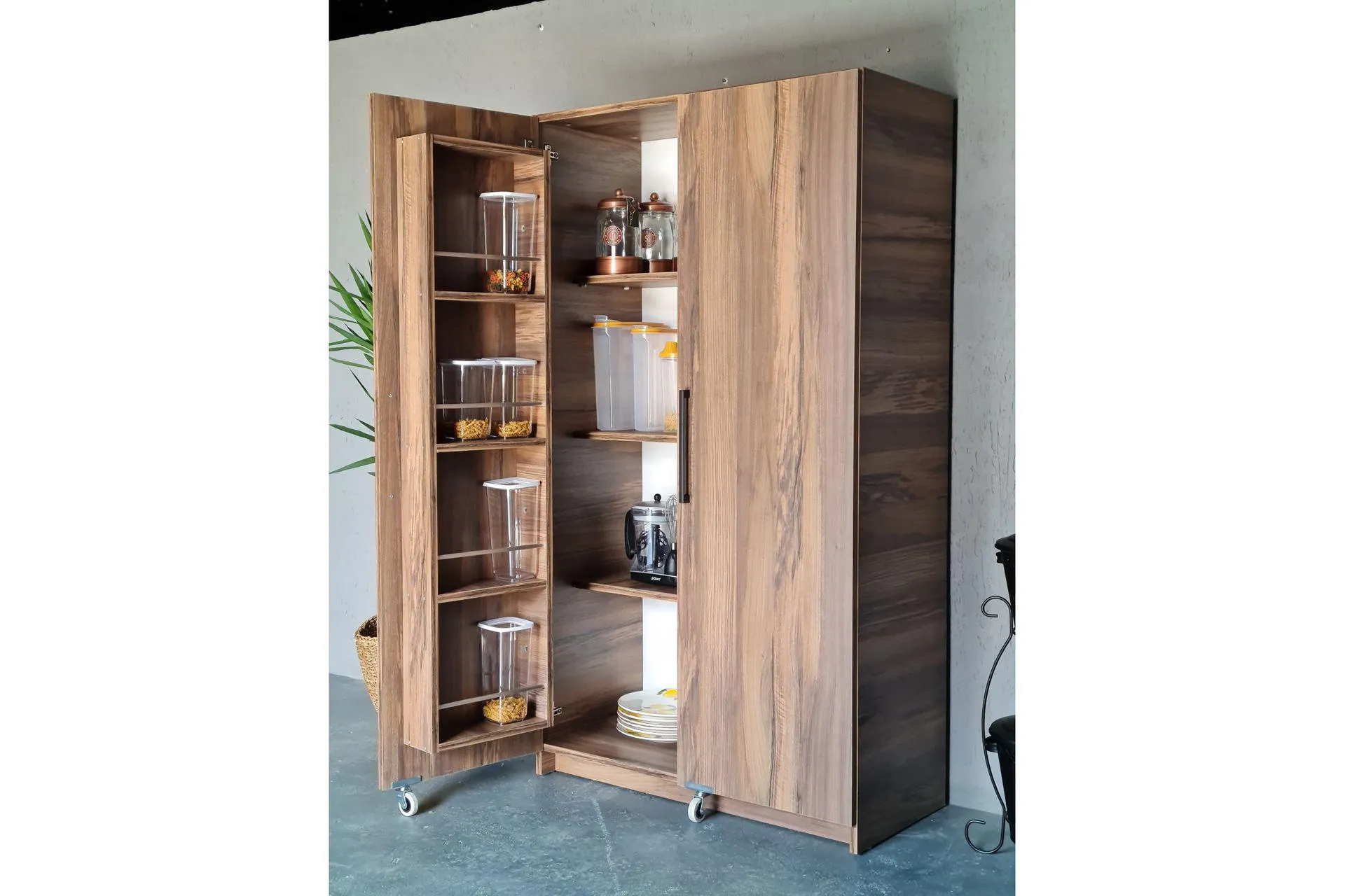 ZENİT ÇOK AMAÇLI ERZAK DOLABI, 2 KAPAKLI, TEKERLEKLİ (TO3-658)