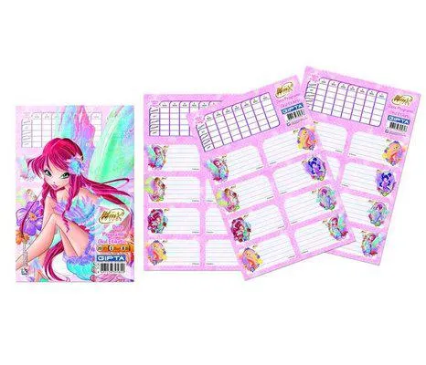 Gıpta Winx Ders Programlı Okul Etiketi (3130)