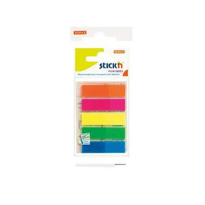 Hopax Not Kağıdı Stickn 45x12 Neon 5 Renk Film Ayraç 25Yaprak