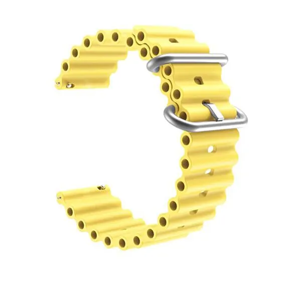 HS26 Amazfit GTS 2 Mini Yeni Dizayn Silikon Sarı Kordon