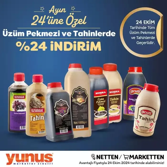 Katalog Yunus Market katalog 24 Ekim - 7 Kasım 2024 - aktüel Sayfa 1