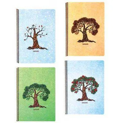 Keskin A4 80 Yaprak Kareli PP Kapak Spiralli Seasons Defter