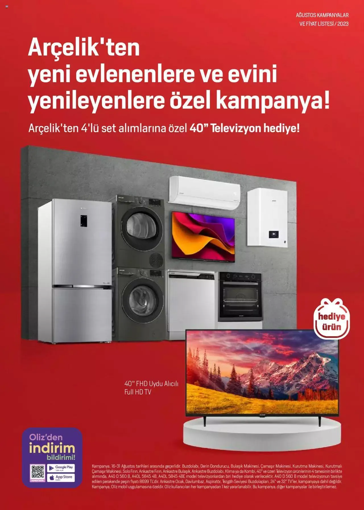 Katalog Arçelik Katalog 16 Ağustos - 31 Ağustos 2023 - aktüel Sayfa 1