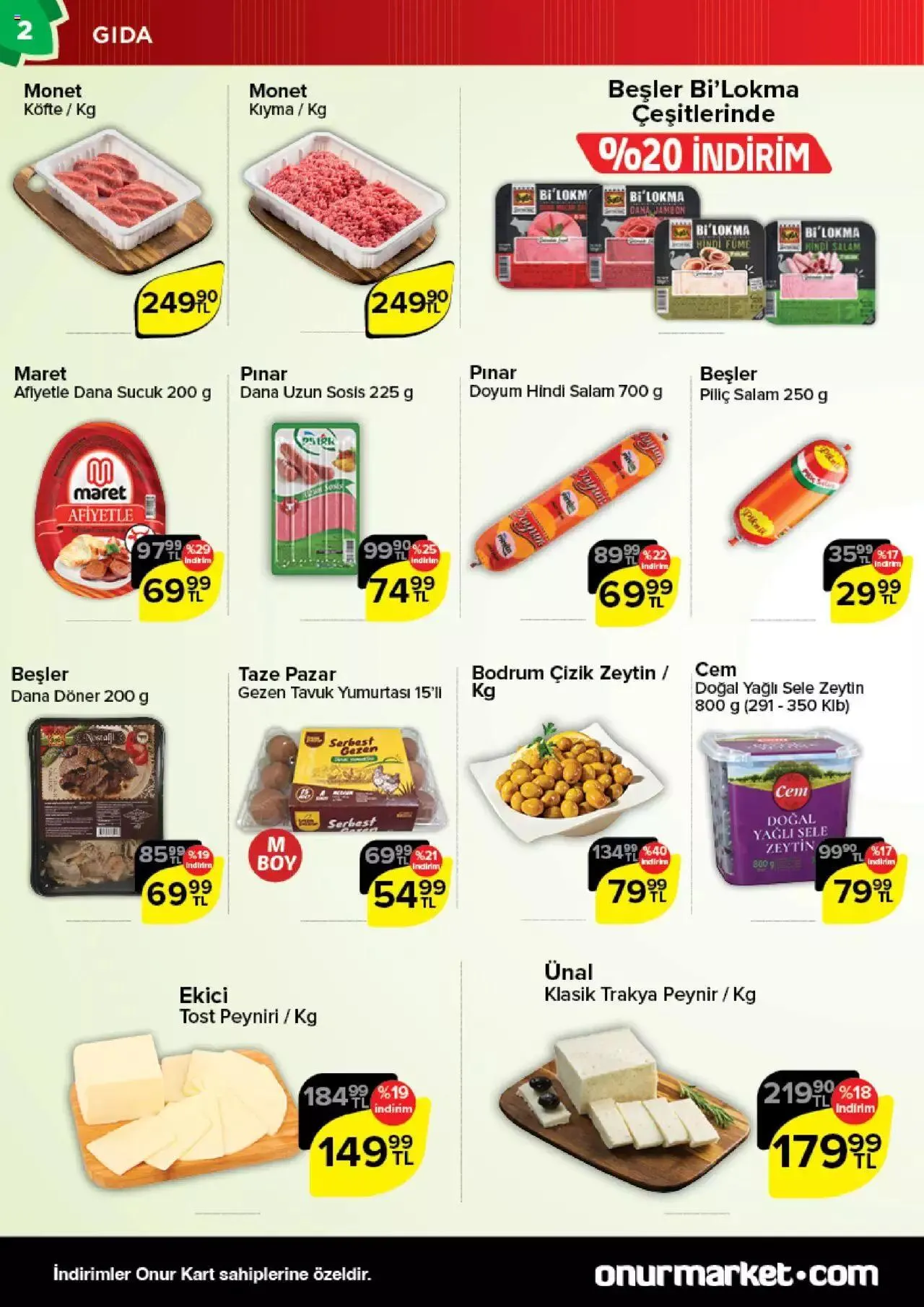 Katalog Onur Market Katalog 17 Ağustos - 29 Ağustos 2023 - aktüel Sayfa 2