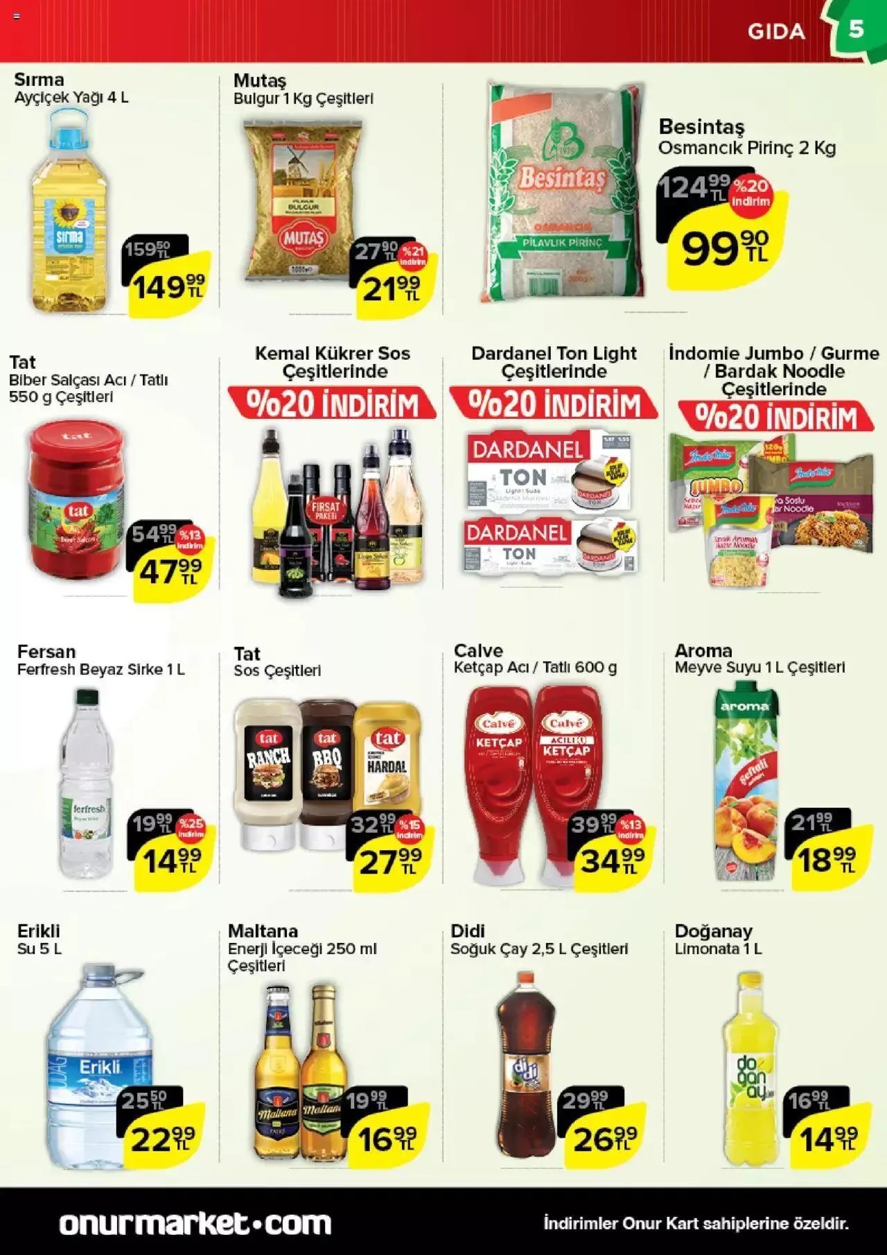 Katalog Onur Market Katalog 14 Eylül - 26 Eylül 2023 - aktüel Sayfa 5