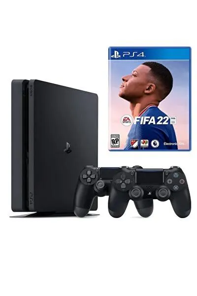 Playstation 4 Slim 1 TB Oyun Konsolu + 2. Playstation Kol + Fifa 2022 PS4 Oyun (İthalatçı Garantili)