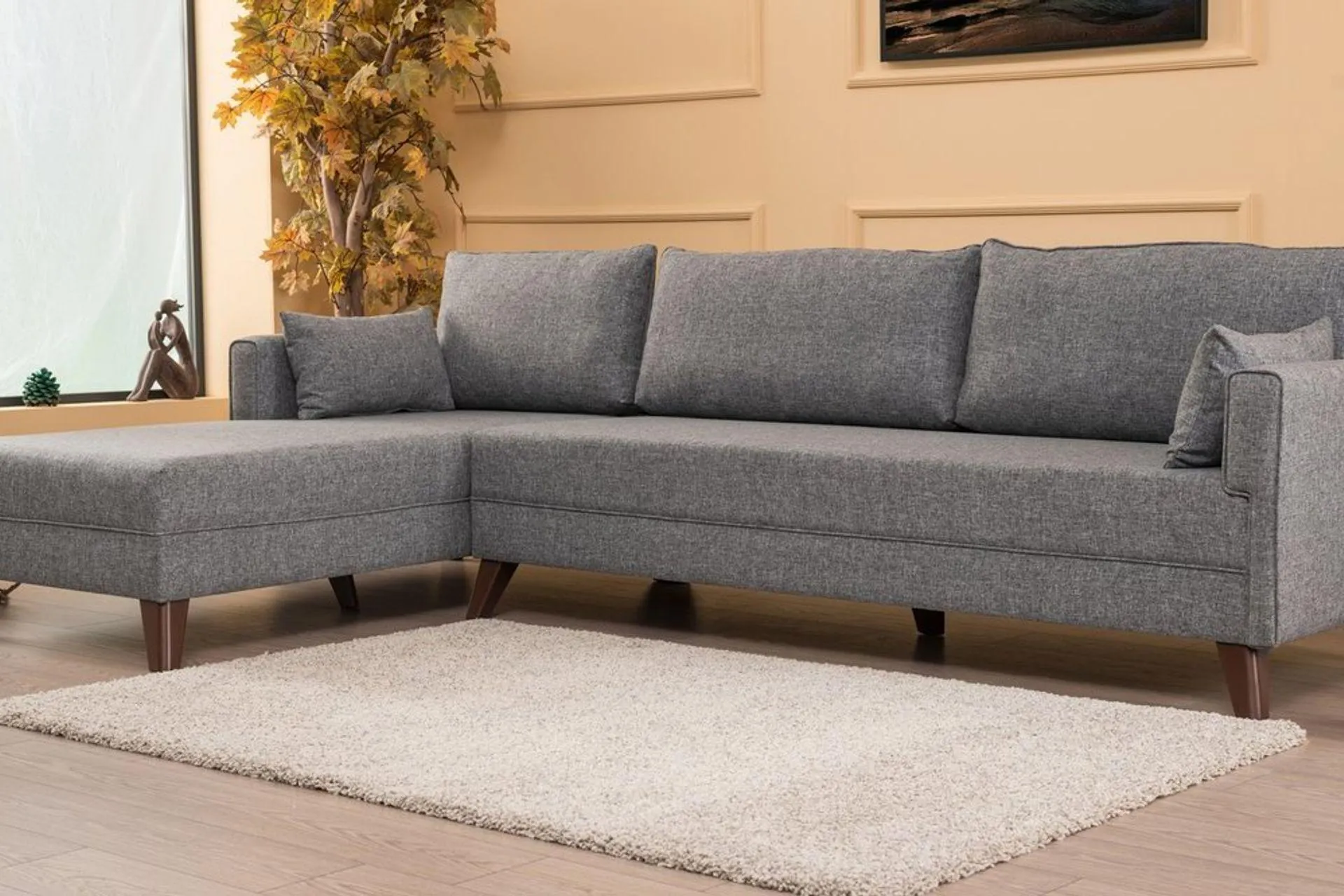 BELLA SOFT KÖŞE KOLTUK, GRİ, SOL KÖŞE (AG3-1678)