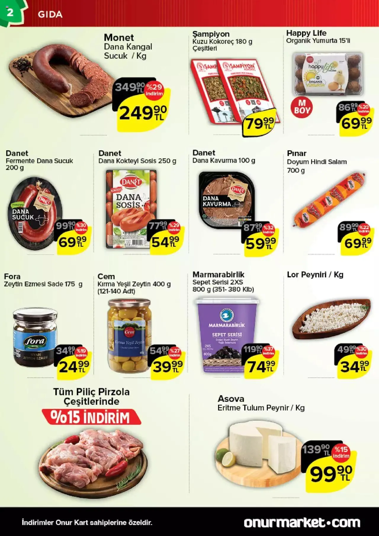 Katalog Onur Market Katalog 14 Eylül - 26 Eylül 2023 - aktüel Sayfa 2
