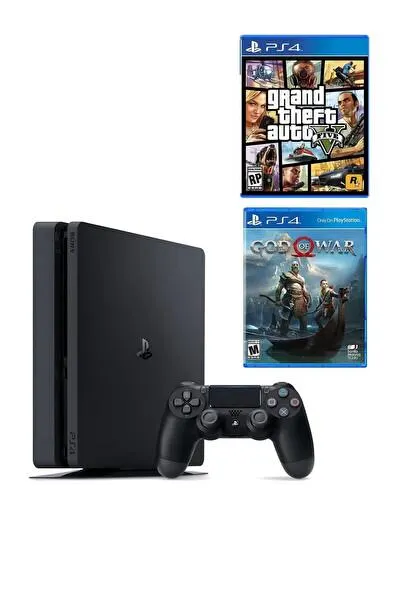 Playstation 4 Slim 500 GB Oyun Konsolu - GTA 5 - God Of War (İthalatçı Garantili)