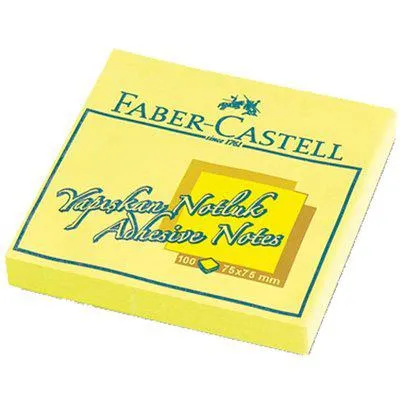 Faber-Castell 75x75 mm Sarı Yapışkan Not Kağıdı