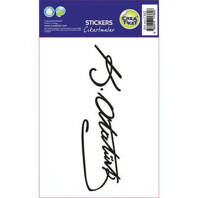 Crea Kemal Atatürk İmza Sticker