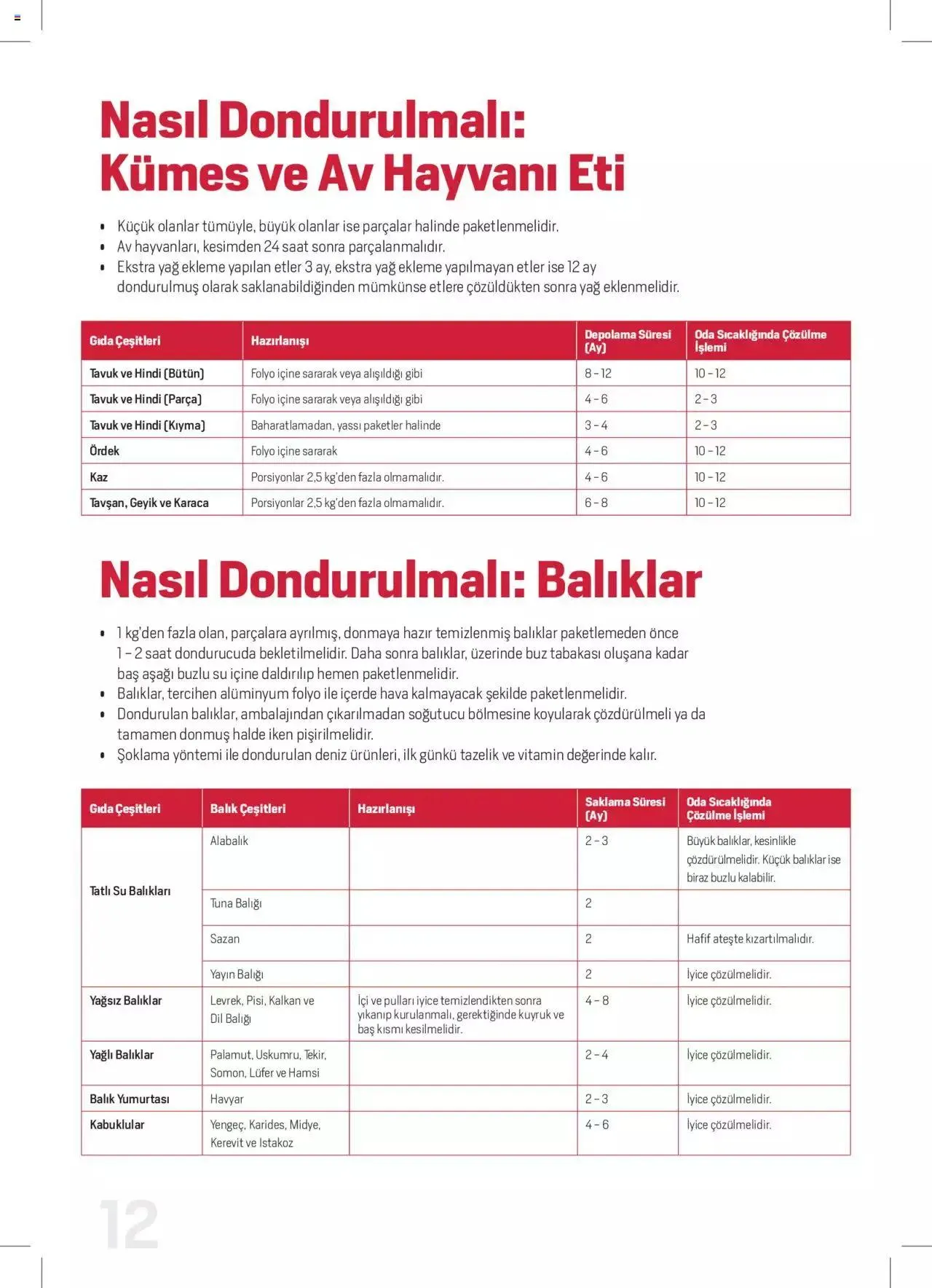 Katalog Arçelik Katalog - Dondurucu Kullanımında Püf Noktaları 16 Mart - 31 Aralık 2023 - aktüel Sayfa 12