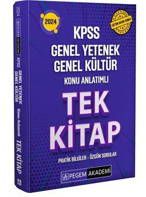 2024 KPSS Genel Yetenek Genel Kültür Konu Anlatımlı Tek Kitap