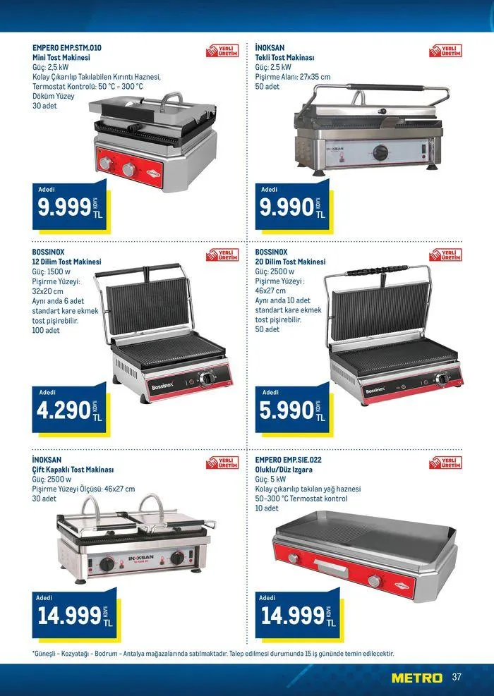 Katalog Horeca Sezona Hazırlık 15 Ağustos - 22 Ağustos 2024 - aktüel Sayfa 37