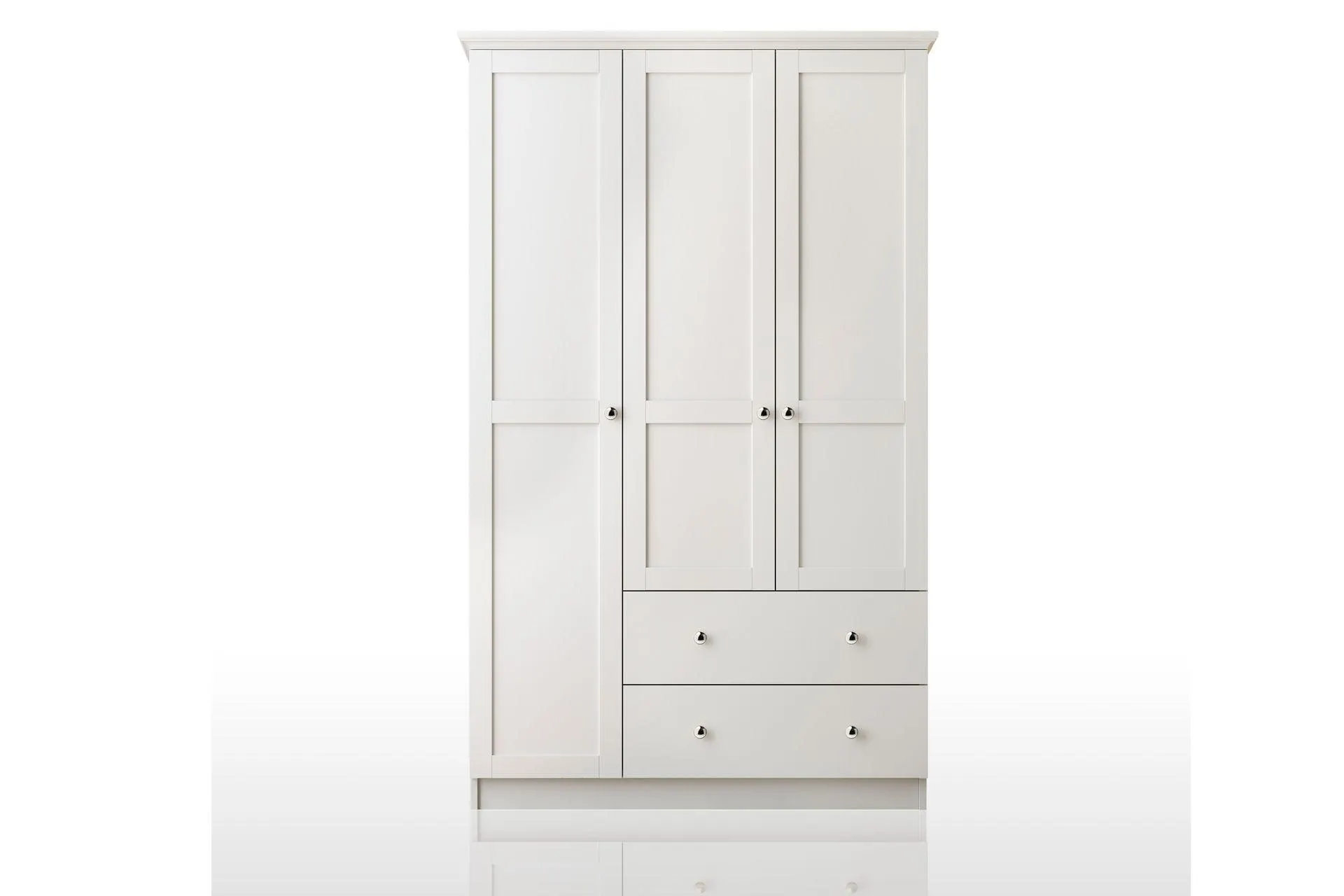 ZENİO SİDE GARDIROP, BEYAZ, 3 KAPAKLI (ZM3-252)