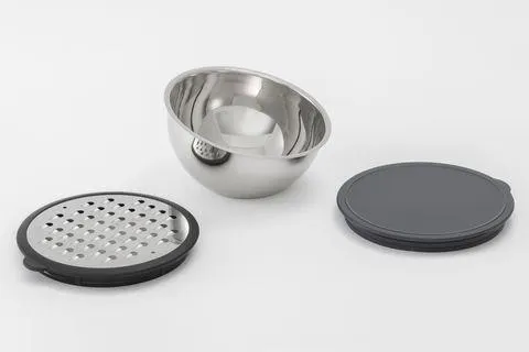 KİTCHEN ESSENTİALS ÇELİK RENDELİ SAKLAMA KABI, 3 PARÇA, 12 CM (SJ2-105)