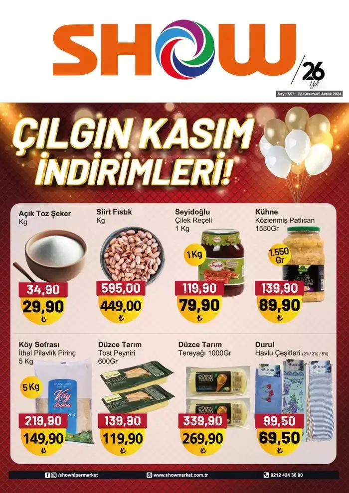Katalog Show Market Katalog 22 Kasım - 6 Aralık 2024 - aktüel Sayfa 1