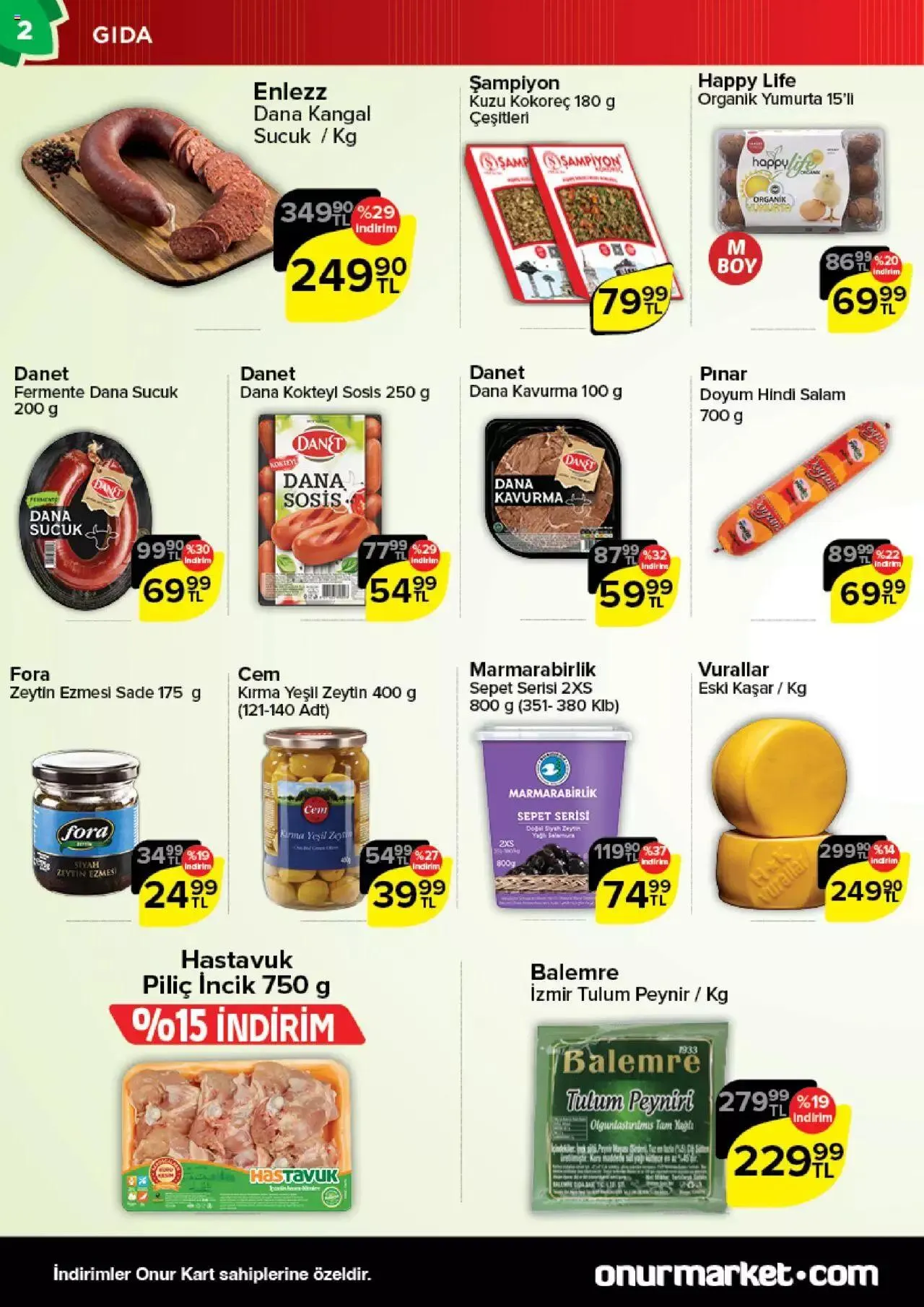 Katalog Onur Market Katalog 14 Eylül - 26 Eylül 2023 - aktüel Sayfa 2