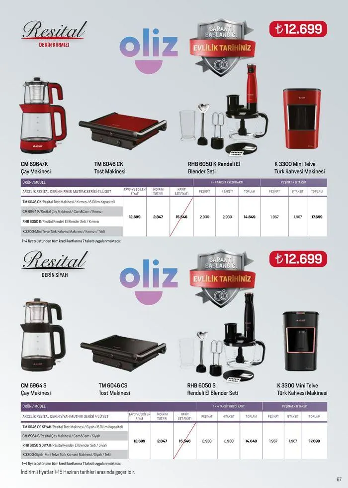 Katalog Arçelik Genel Kataloğu 1 Haziran - 15 Haziran 2024 - aktüel Sayfa 67