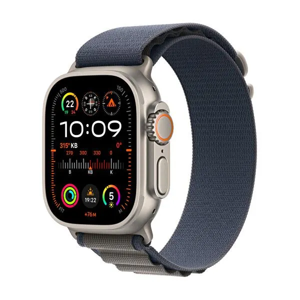 Watch Ultra 2 GPS + Cellular 49mm Titanium Case with Blue Alpine Loop Medium
