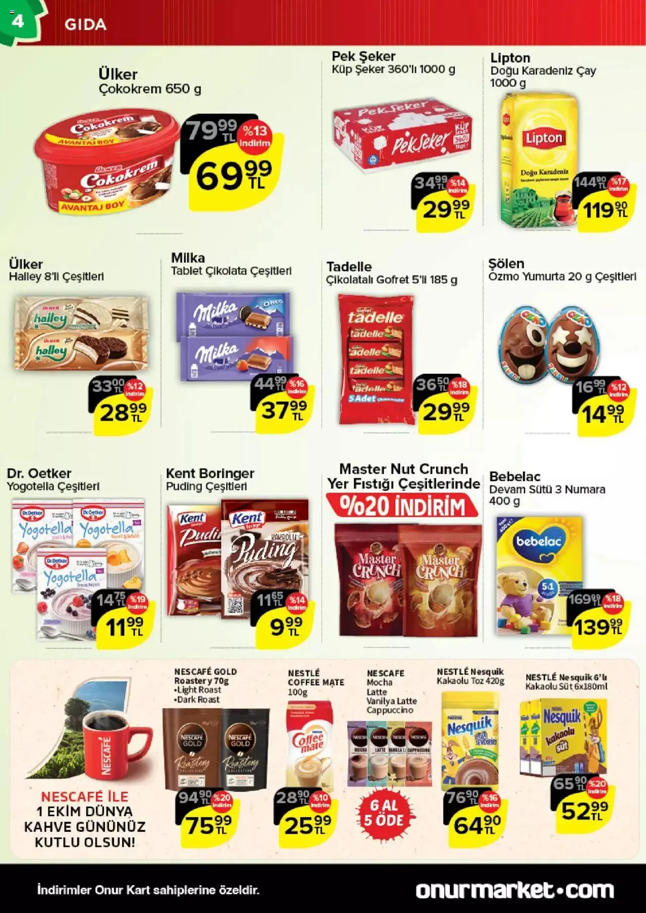 Katalog Onur Market Katalog 28 Eylül - 10 Ekim 2023 - aktüel Sayfa 4