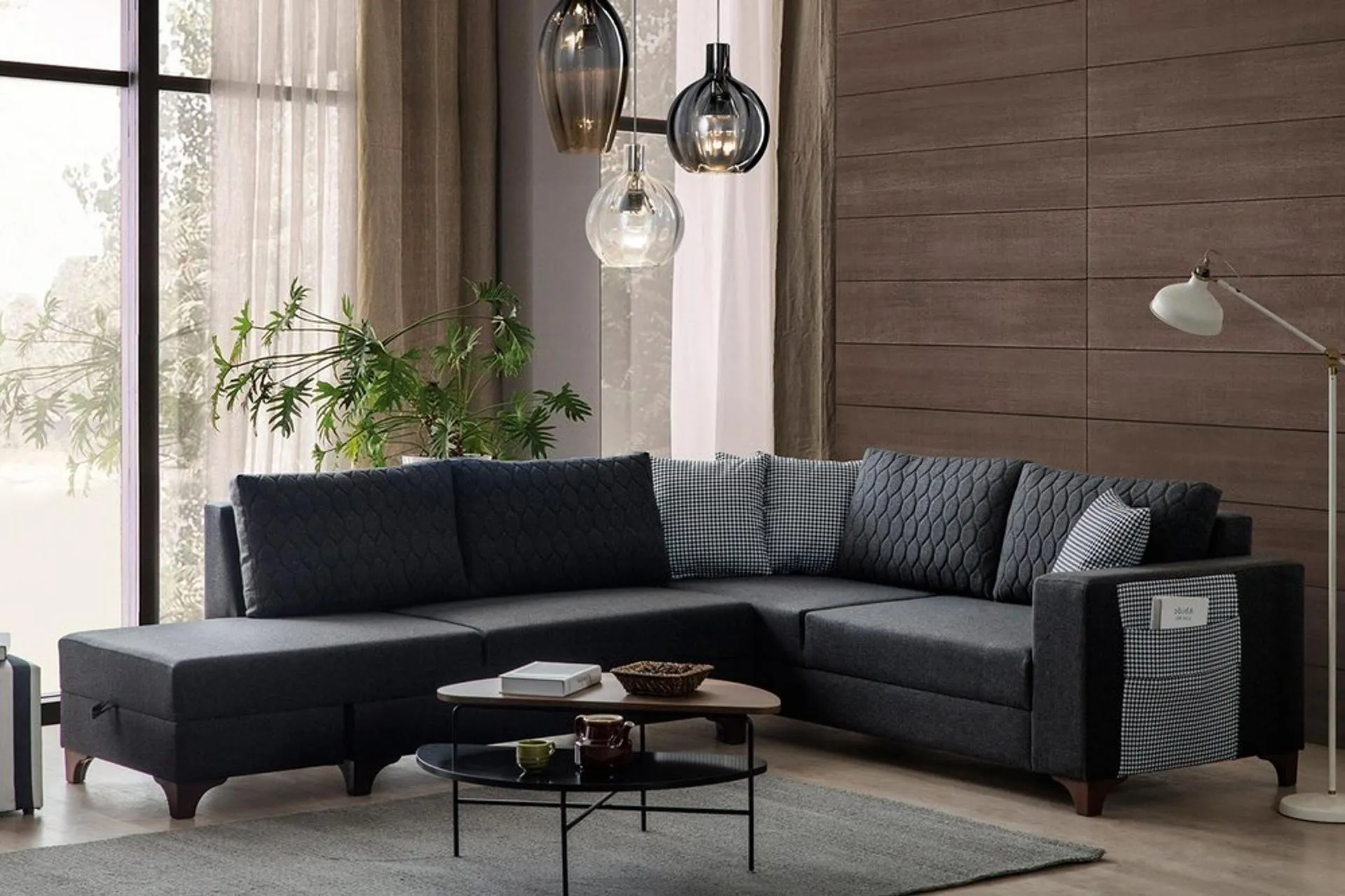 SAVEY LOFT KÖŞE KOLTUK, ANTRASİT, SOL KÖŞE (YM3-2792)