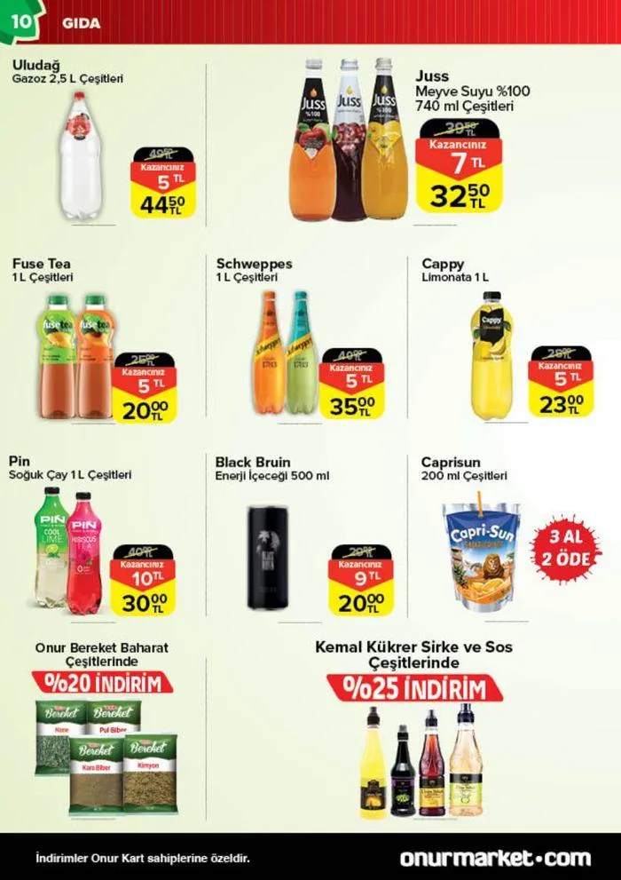 Katalog Onur Market Katalog 6 Haziran - 20 Haziran 2024 - aktüel Sayfa 10