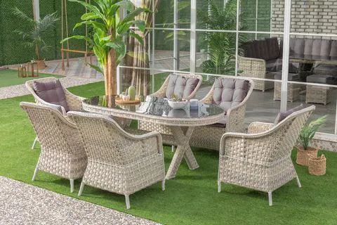 BAHÇEMO FLORA BAHÇE MASA TAKIMI, 90X180 CM (KI6-127)