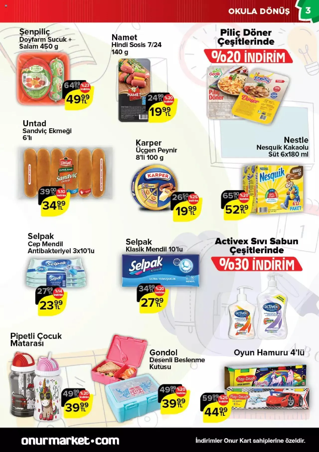 Katalog Onur Market Katalog 31 Ağustos - 12 Eylül 2023 - aktüel Sayfa 3