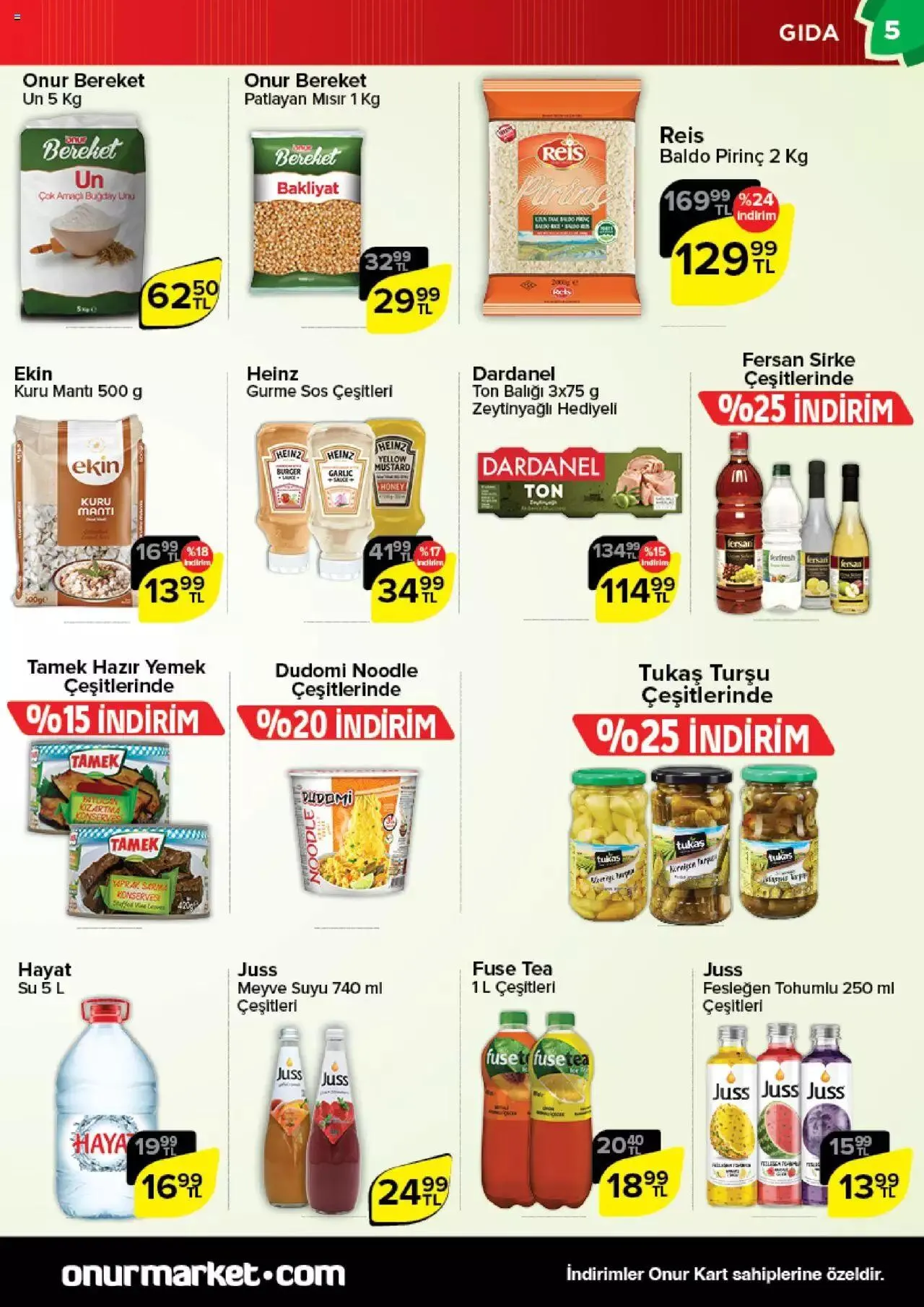 Katalog Onur Market Katalog 28 Eylül - 10 Ekim 2023 - aktüel Sayfa 5