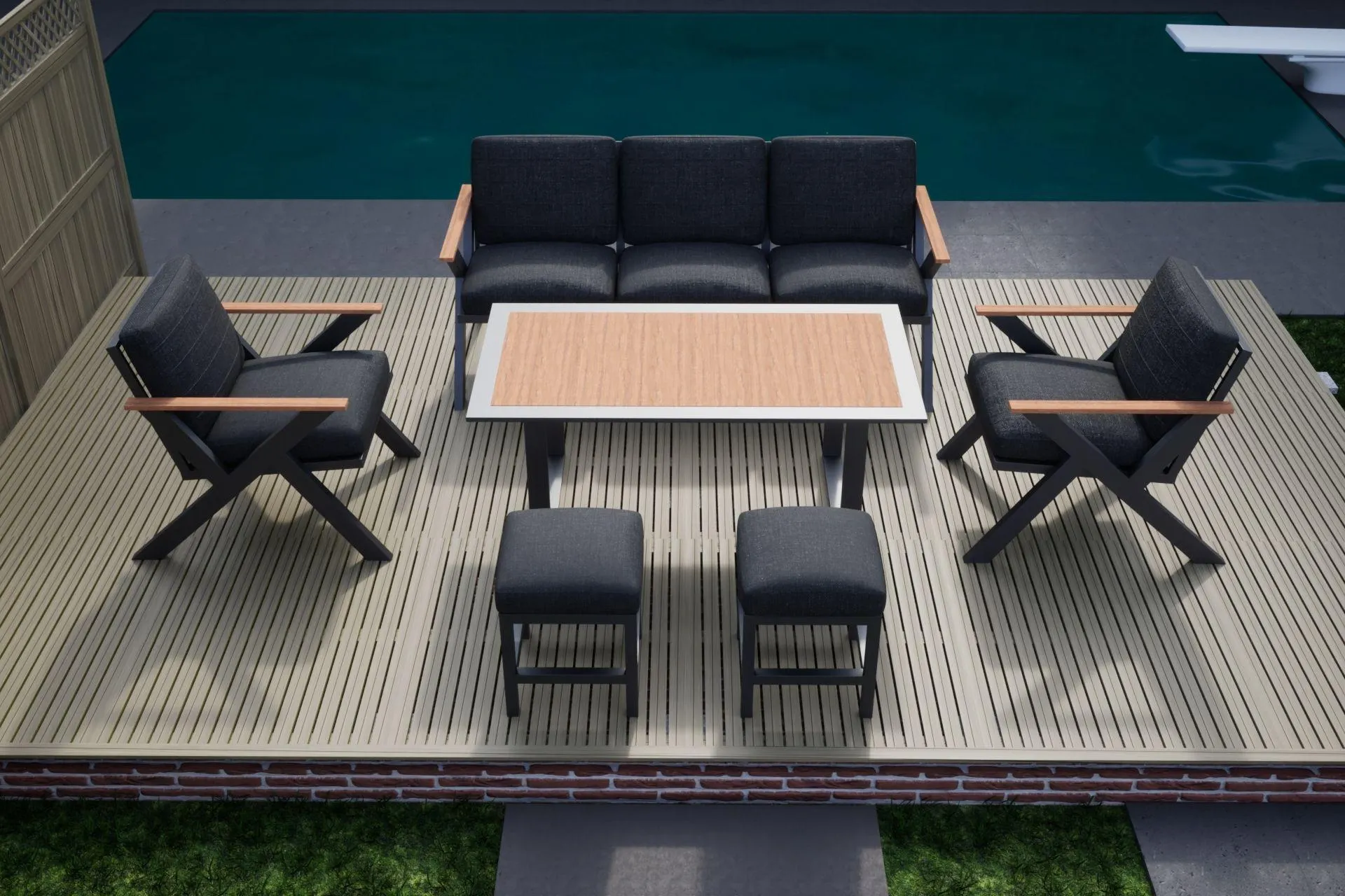 Exsa Premium Bahçe Takımı, Antrasit