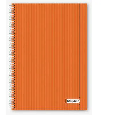 Myline Nova A4 P.P Kapak 96 Yaprak Kareli Turuncu Defter