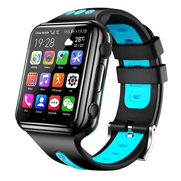 G-17 W5S 4G Görüntülü Konuşma Çift Kameralı GPS WiFi Android Mavi Akıllı Çocuk Saati