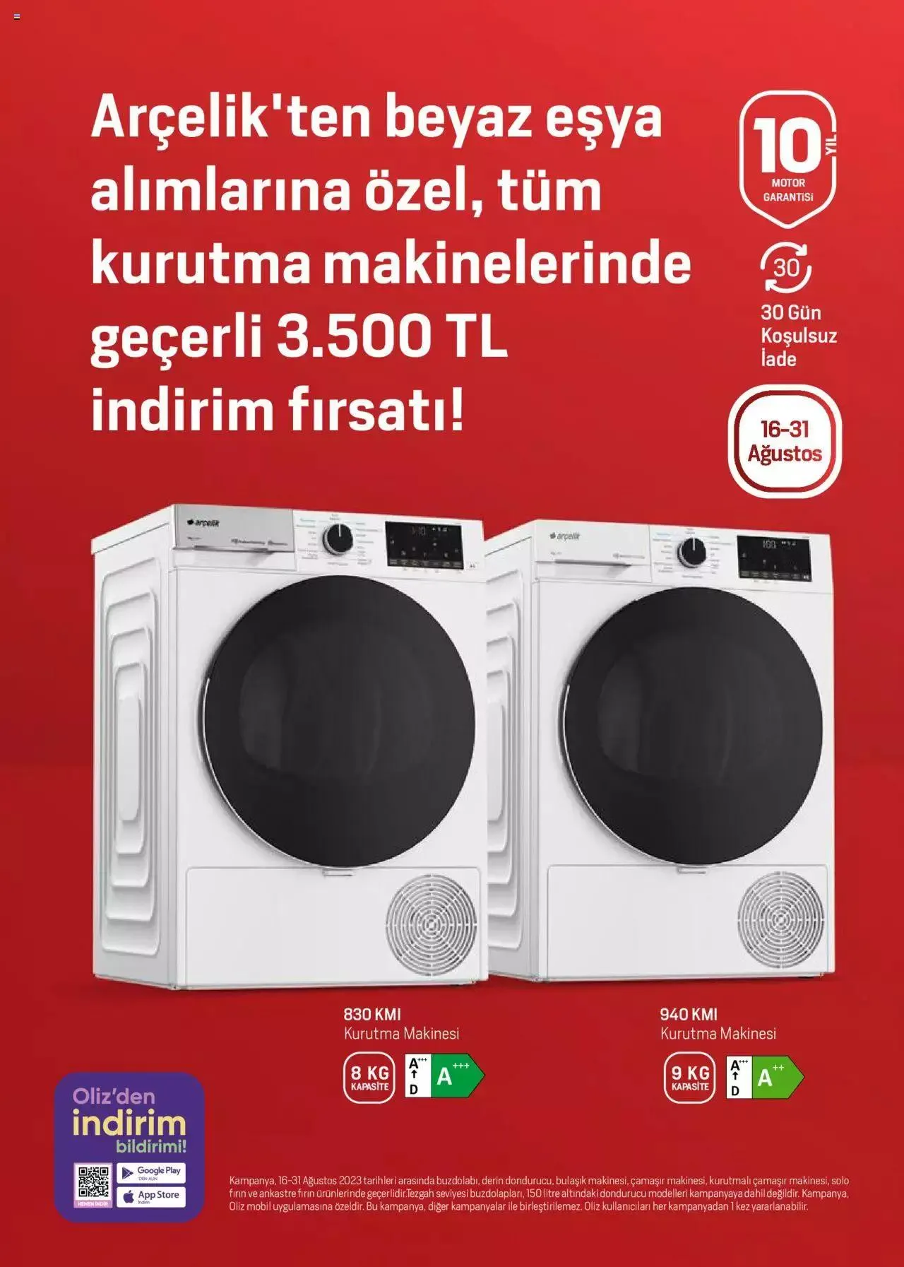 Katalog Arçelik Katalog 16 Ağustos - 31 Ağustos 2023 - aktüel Sayfa 21