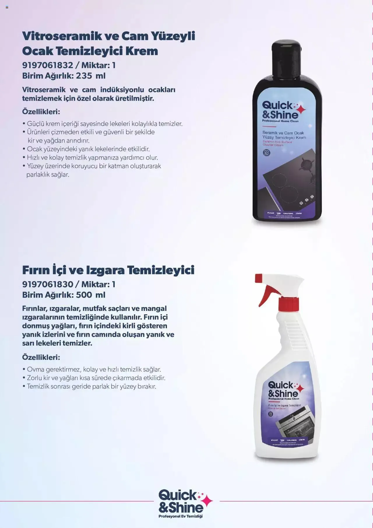 Katalog Arçelik Katalog - Quick & Shine Temizlik ve Bakım Ürünleri 1 Ocak - 31 Aralık 2023 - aktüel Sayfa 6