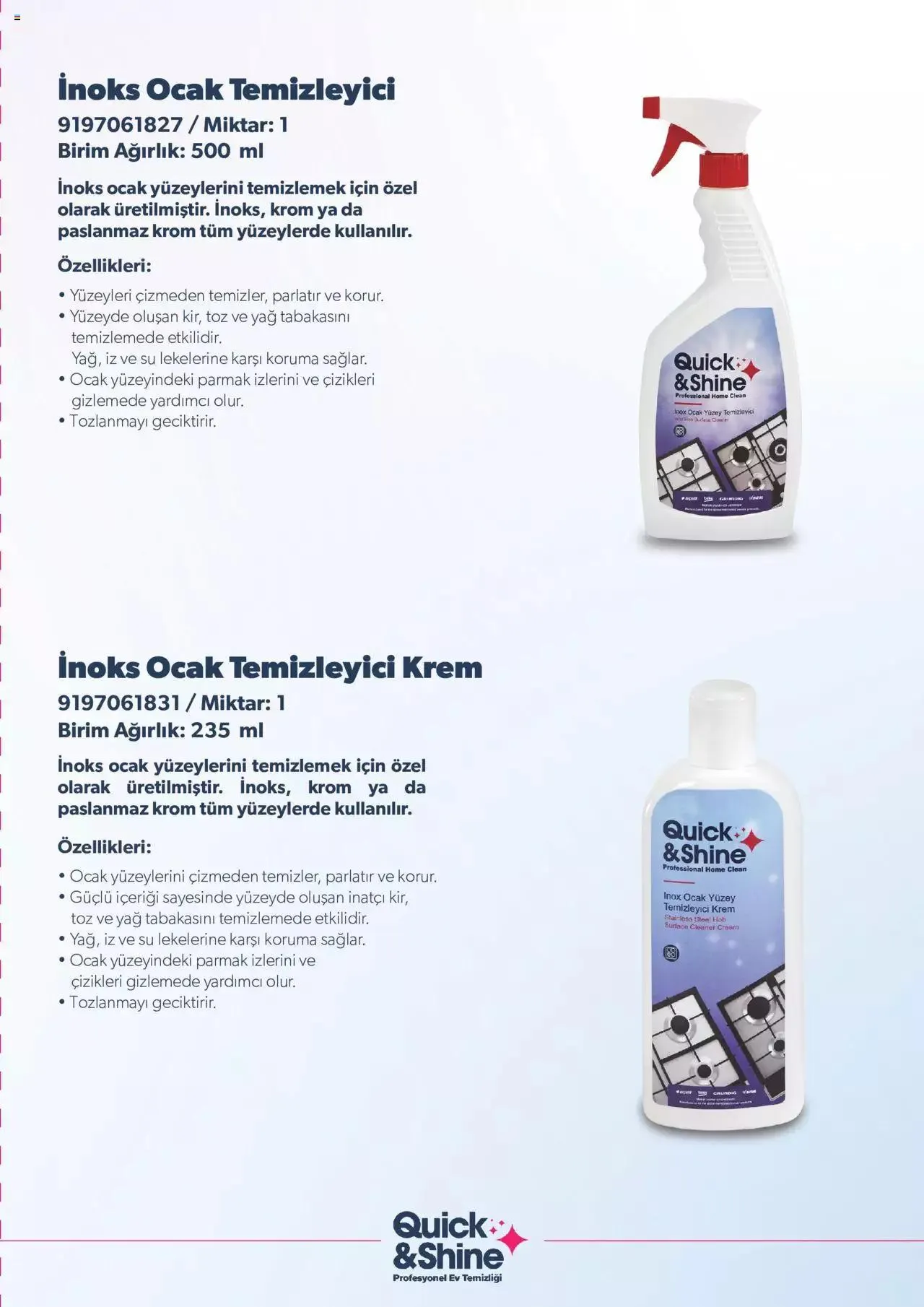 Katalog Arçelik Katalog - Quick & Shine Temizlik ve Bakım Ürünleri 1 Ocak - 31 Aralık 2023 - aktüel Sayfa 5