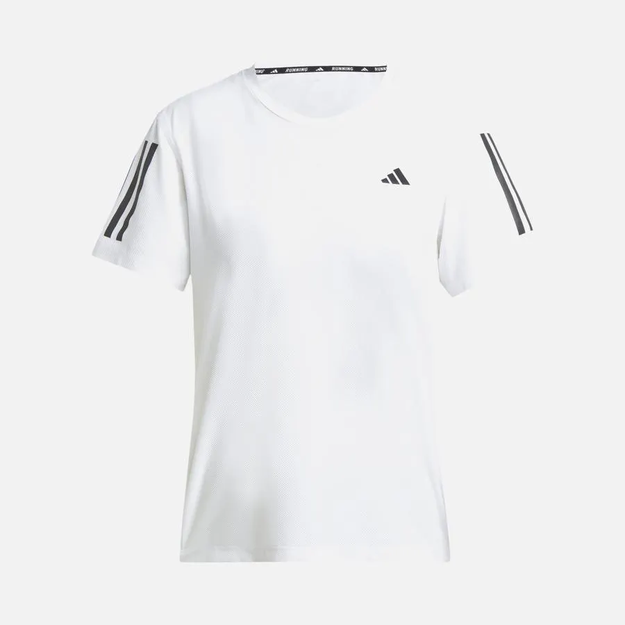 adidas Run Own The 3-Stripes Running Short-Sleeve Kadın Tişört