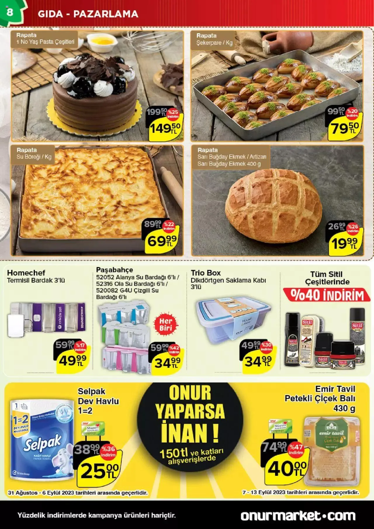 Katalog Onur Market Katalog 31 Ağustos - 12 Eylül 2023 - aktüel Sayfa 8