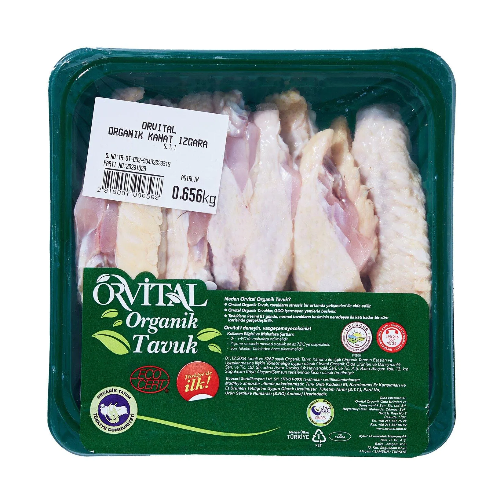 Orvital Organik Piliç Kanat Izgara Kg