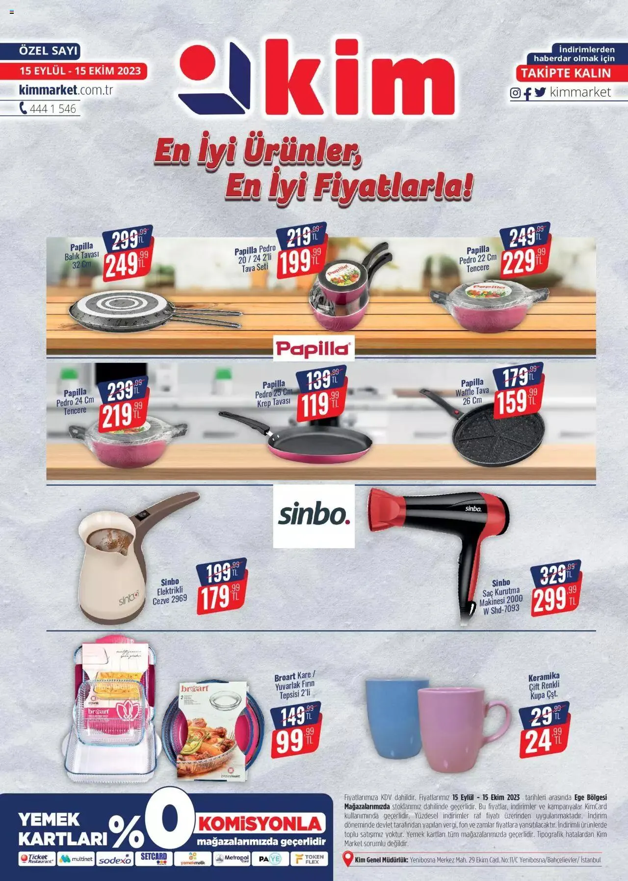 Katalog Kim Market - Ege Insert 15 Eylül - 15 Ekim 2023 - aktüel Sayfa 1
