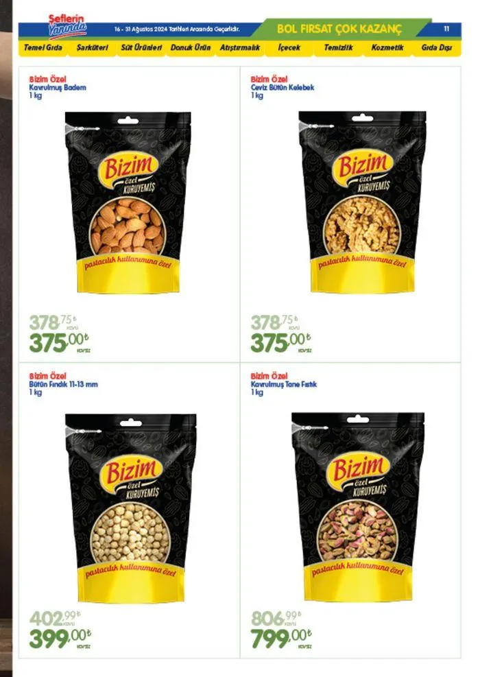 Katalog Bizim Toptan katalog 20 Ağustos - 3 Eylül 2024 - aktüel Sayfa 11