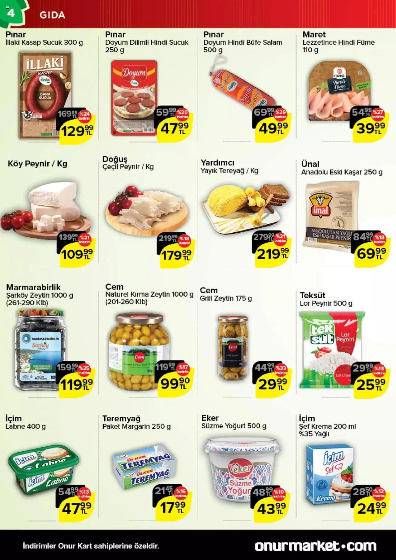 Katalog Onur Market Katalog 31 Ağustos - 12 Eylül 2023 - aktüel Sayfa 4