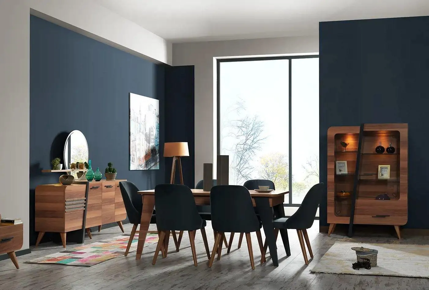 NAVARA YEMEK ODASI TAKIMI (SOGUT - ANTRASIT GRI)